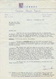 Carta mecanografiada de Ross, Juan (Victoria Espectáculos Musicales) a Luis Galve. 1960-03-02