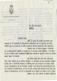 Carta mecanografiada de Sociedad Algecireña de Fomento a Luis Galve. 1981-01-19