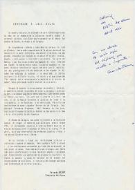 Boletín del Ateneo de Solsona, Fernando (Presidente del Ateneo de Zaragoza) a Luis Galve. null