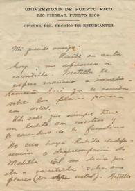 Carta manuscrita de Universidad de Puerto Rico. a Luis Galve. 1950-08-23