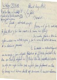 Carta manuscrita a Luis Galve. 1969-05-02