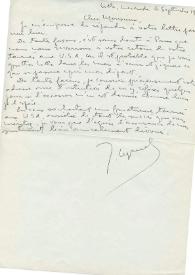 Carta manuscrita a Luis Galve. 1972-09-06