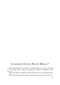 La narrativa de Julio Ramón Ribeyro
