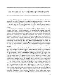 Las revistas de la vanguardia puertorriqueña