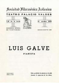Sociedad filarmónica Avilesina. Luis Galve Pianista