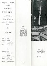 Amigos de la Música XIII ciclo. Recital de Piano Luis Galve
