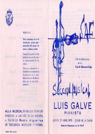 Sección Musical Luis Galve Pianista