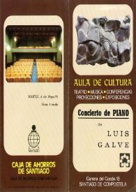 Aula de cultura. Concierto de piano de Luis Galve