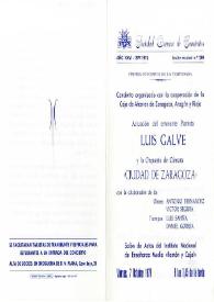 Actuación del eminente Pianista Luis Galve y la Orquesta de Cámara 