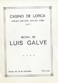 Recital de Luis Galve