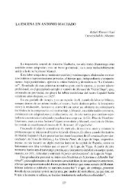 La escena en Antonio Machado