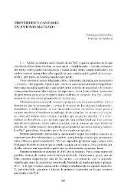 Proverbios y Cantares en Antonio Machado