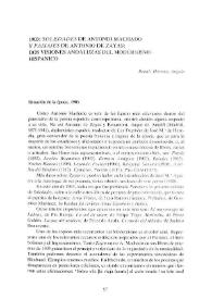1903: 'Soledades' de Antonio Machado y 'Paisajes' de Antonio de Zayas. Dos visiones andaluzas del modernismo hispánico