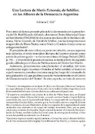 Una lectura de 'María Estuardo', de Schiller, en los albores de la democracia argentina