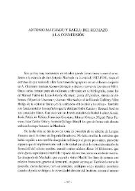 Antonio Machado y Baeza: del rechazo a la conversión