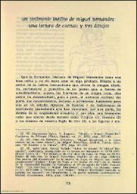 Un testimonio inédito de Miguel Hernández: una lectura de Cocteau y tres dibujos