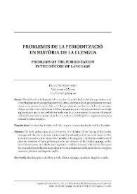 Problemes de la periodització en història de la llengua