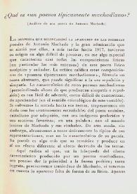 ¿Qué es 'un poema típicamente machadiano'? (Análisis de una poesía de Antonio Machado) 