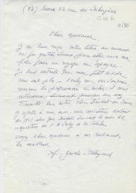 Original manuscrito de Talayrach-Guinle, Françoise a Brody, Elaine. 1971-07-05