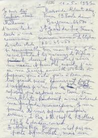 Original manuscrito de Viñes Soto, Elvira a Brody, Elaine. 1977-05-10