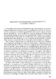 Machado abandonado: Razón práctica y Razón teórica