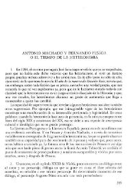 Antonio Machado y Fernando Pessoa o el tiempo de la heteronimia