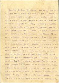 Carta de Miguel Hernández a Carlos Fenoll. Madrid, 12 de junio de 1936