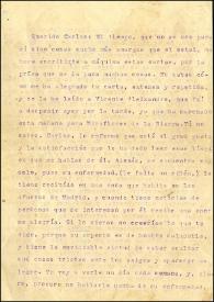 Carta de Miguel Hernández a Carlos Fenoll. Madrid, 12 de junio de 1936