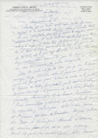 Original manuscrito de Garcia Asensio, Enrique a Brody, Elaine. 1971-03-28