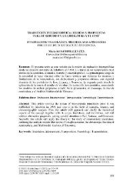 Traducción intersemiótica: teorías y propuestas para su estudio en la literatura y el cine