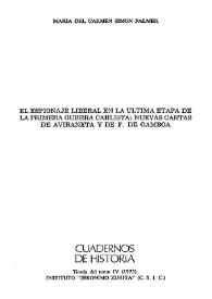 El espionaje liberal en la última etapa de la primera guerra carlista: Nuevas cartas de Aviraneta y de F. de Gamboa