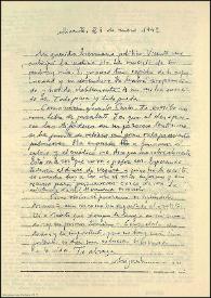 Carta de Miguel Hernández a Carlos Rodríguez Spiteri. Alicante, 26 de enero de 1942
