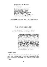 Cuadernos Hispanoamericanos, núm. 374 (agosto 1981). Tres notas sobre arte