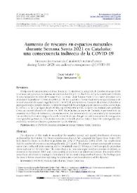 Aumento de rescates en espacios naturales durante Semana Santa 2021 en Cataluña: una consecuencia indirecta de la COVID-19
