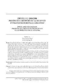 Zweig i el dimoni. Presències i absències de la recepció d’una figura europea a Catalunya
