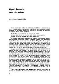 Miguel Hernández, poeta de mañana
