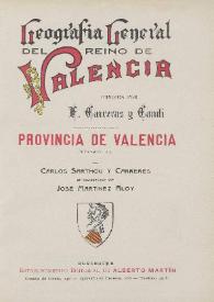 Geografía general del Reino de Valencia. [v.3] Provincia de Valencia [II]
