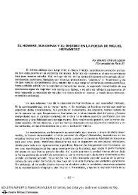 El hombre, sus obras y su destino en la poesía de Miguel Hernández