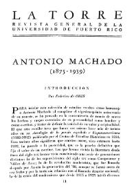 Antonio Machado (1875-1939). Introducción