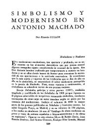 Simbolismo y modernismo en Antonio Machado
