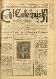 El Catequista : Semanario de Instrucción y Educación Popular. Tomo I, año II, núm. 9, 9 de enero de 1930
