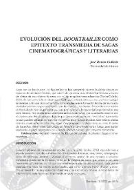 Evolución del 'booktrailer' como epitexto transmedia de sagas cinematográficas y literarias