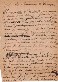 Carta de Alberto Osório de Castro a Carmen de Burgos