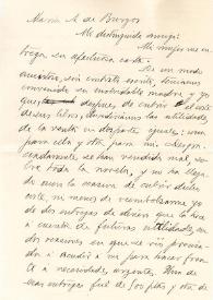 Carta de José Ruiz-Castillo a María Álvarez de Burgos