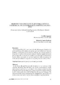 Mujeres y violencia en el sistema jurídico patriarcal de la Monarquía Hispánica (S. XVI-XVII) 