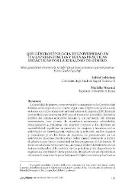 ¿Que género/tipología de Universidad en Italia? Resistencias y buenas prácticas didácticas por la igualdad de género 