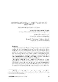 Efectos psicosociales de la violencia en Zacatecas 