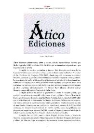 Ático Ediciones [editorial] (Montevideo, 2006- ) [Semblanza]