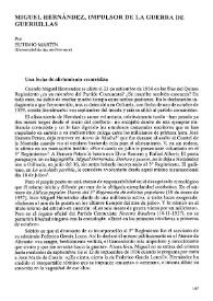 Miguel Hernández, impulsor de la guerra de guerrillas