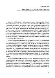 Presente y futuro de Miguel Hernández : actas del II Congreso Internacional Miguel Hernández, Orihuela-Madrid, 26-30 de octubre de 2003. Salutación